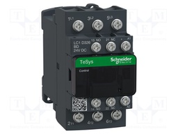 Relay Contactor, TeSys D Series, 3PST-NO, 3P, 32 A at 440 VAC, 18.5 kW at 690 VAC