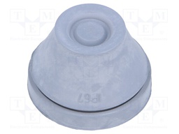 Grommet; with bulkhead; Ømount.hole: 30mm; EPDM; grey; Size: M32