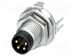 Connector: M8; male; PIN: 4; 4A; 48V; IP67; straight; shielded; socket