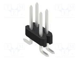 Connector: pin strips; pin header; male; PIN: 4; 1.27mm; SMT; 2x2
