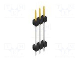 Connector: pin strips; pin header; male; PIN: 3; 2.54mm; THT; 1x3
