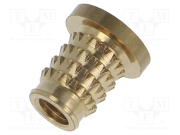 Threaded insert; brass; M4; BN: 37898; L: 8.5mm; MULTISERT®
