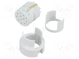 Connector: M23; contact insert; PIN: 12; female; soldering; 8A; 200V