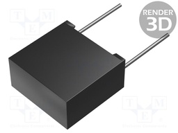 Capacitor: polypropylene; ECWFJ; 3uF; 630VDC; ±5%; 22.5mm; H: 26.5mm