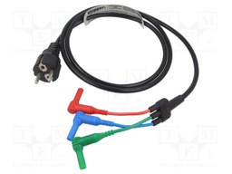 Adapter; banana 4mm plug x3; Plug: EU