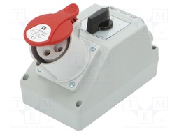 Switch socket; IP44; wall mount