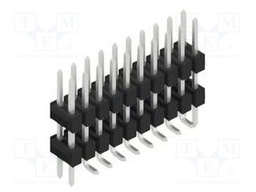 Connector: pin strips; pin header; male; PIN: 20; 2.54mm; SMT; 2x10