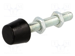 Clamping bolt; Thread: M8; Base dia: 16mm; Kind of tip: flat