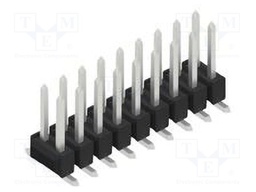 Connector: pin strips; pin header; male; PIN: 18; 2.54mm; SMT; 2x9