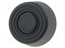 Quick mounting foot; black; polyetylene; A: 6mm; B: 14mm; C: 12.7mm