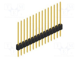 Connector: pin strips; pin header; male; PIN: 15; 1.27mm; THT; 1x15