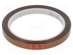 Tape: electrical insulating; W: 9mm; L: 33m; Thk: 0.076mm; silicone