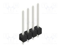 Connector: pin strips; pin header; male; PIN: 4; 2.54mm; THT; 1x4