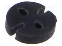 Spacer sleeve; LED; Øout: 3.9mm; ØLED: 3mm; L: 5mm; black; Mat: PVC