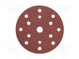 Sanding plate; Granularity: 60; Mounting: bur; with holes; Ø150mm