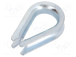 Thimble for rope; steel; for rope; Ørope: 8mm; zinc; DIN6899B