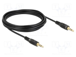 Cable; Jack 3.5mm 3pin plug,both sides; 5m; black