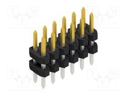 Connector: pin strips; pin header; male; PIN: 12; 2mm; THT; 2x6; 100V