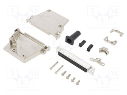 D-Sub; PIN: 37; female; shielded,with strain relief; angled 45°