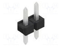 Connector: pin strips; pin header; male; PIN: 2; 2.54mm; THT; 1x2