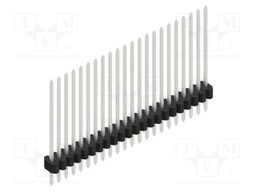 Connector: pin strips; pin header; male; PIN: 22; 1.27mm; THT; 1x22