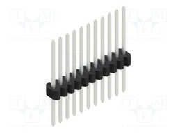 Connector: pin strips; pin header; male; PIN: 11; 1.27mm; THT; 1x11