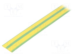 Heat shrink sleeve; glueless; 2: 1; 20mm; L: 1m; yellow-green