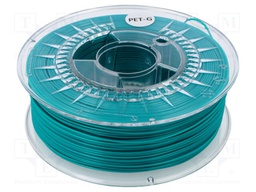 Filament: PET-G; 1.75mm; emerald green; 220÷250°C; 1kg; ±0,05mm