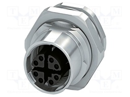 Connector: M12; socket; PIN: 8; female; 50V; straight; THT; X; 500mA