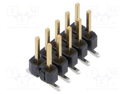 Connector: pin strips; male; PIN: 10; 2.54mm; gold-plated; SMT