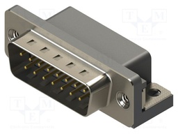 Connector: D-Sub; PIN: 15; socket; male; angled; THT; MHDR