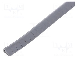 Hole and edge shield; PVC; L: 10m; grey; H: 8mm; W: 4.5mm; -30÷70°C