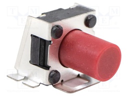 Microswitch TACT; SPST; Pos: 2; 0.05A/12VDC; SMD; none; 2.55N; round