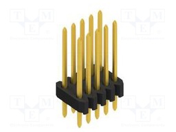 Connector: pin strips; pin header; male; PIN: 10; 1.27mm; THT; 2x5