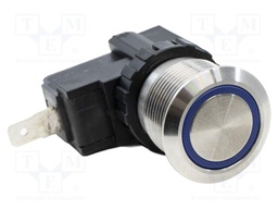 Switch: vandal resistant; SPDT; 15A/250VAC; IP67; ON-(ON); blue; 3V