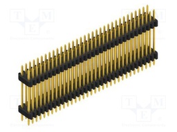 Connector: pin strips; pin header; male; PIN: 66; 1.27mm; THT; 2x33