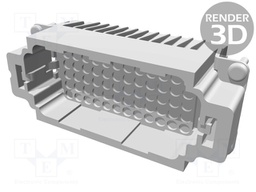 Connector: HDC; male; HDD; PIN: 72; 72+PE; size 6; w/o contacts; 10A