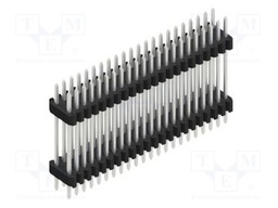 Connector: pin strips; pin header; male; PIN: 44; 1.27mm; THT; 2x22