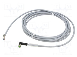 Cable: for sensors/automation; M8; angled; 4.5m; plug; 7000; PVC