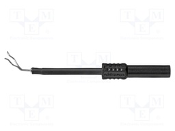 Test probe; 1A; black; Socket size: 4mm; Plating: nickel plated
