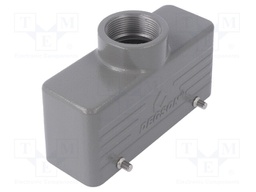 Enclosure: for HDC connectors; size D24B; for cable; straight