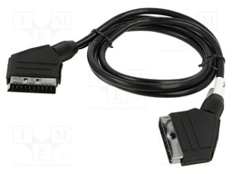 Cable; SCART plug,both sides; 1.8m; black