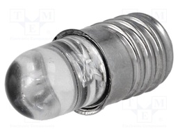 LED lamp; yellow; E10; 12VDC; 90mW; 30°