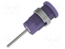 Connector: 4mm banana; socket; violet; nickel plated; insulated