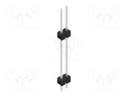 Connector: pin strips; pin header; male; PIN: 2; 2.54mm; THT; 1x2