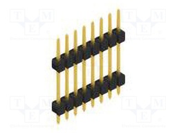 Connector: pin strips; pin header; male; PIN: 8; 2.54mm; THT; 1x8