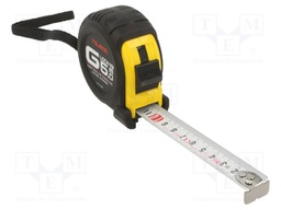 Measuring tape; L: 5m; Width: 19mm; Enclos.mat: ABS; Class: II