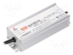 Power supply: switched-mode; LED; 60W; 24VDC; 2.5A; 90÷305VAC; IP67