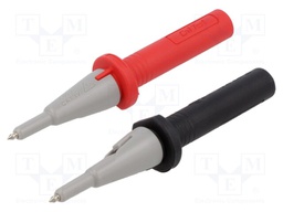 Test probe; 10A; black,red; Tip diameter: 2mm; Socket size: 4mm