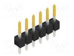 Connector: pin strips; pin header; male; PIN: 6; 2.54mm; THT; 1x6
